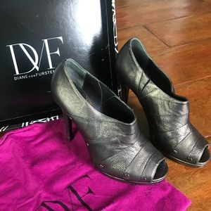 DvF Peep Toe Booties - Worn Once - Size 9